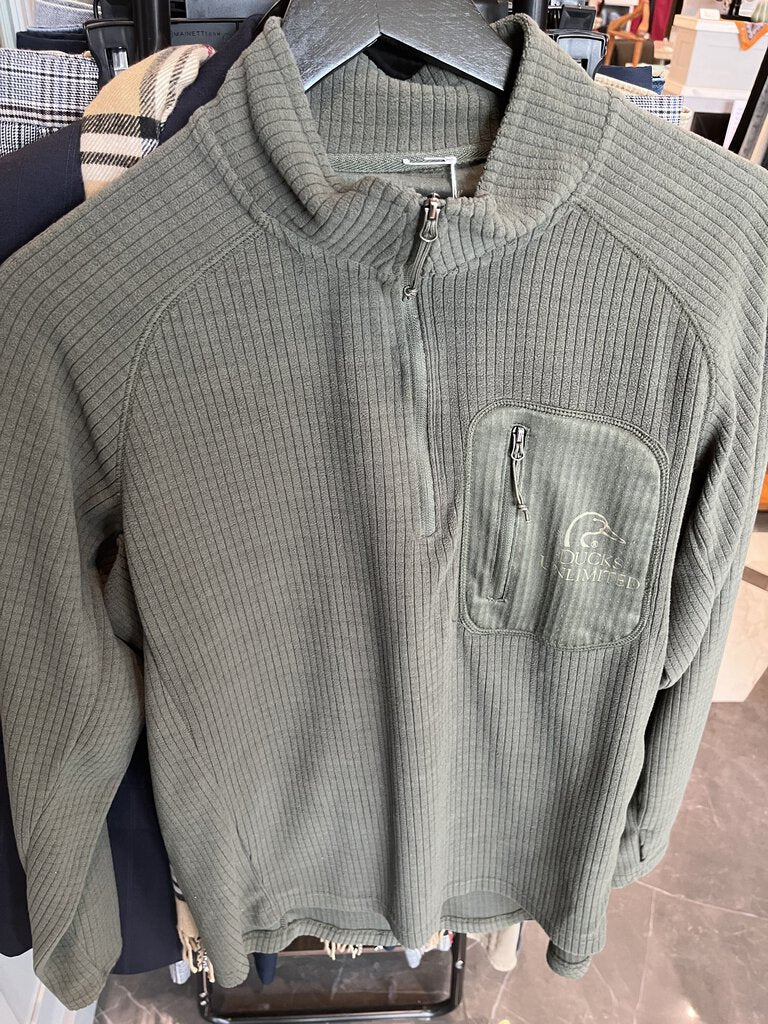 (L) Quarter Zip Fleece Pullover
