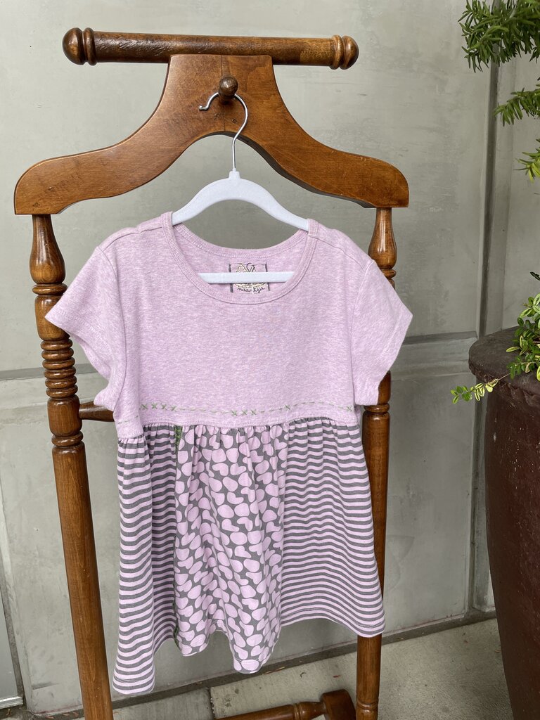 (10) Comfy Dress w/Stripes and Hearts