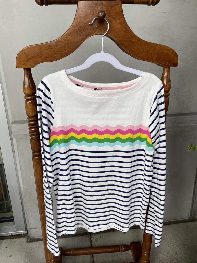 (11-12) Striped LS Top w/Rainbow