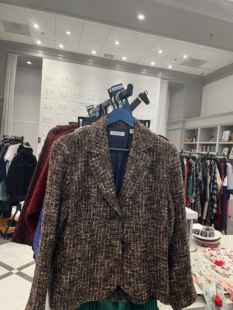 (14) Tweed Two-Button Blazer