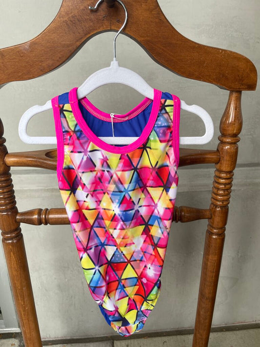 (S) Patterned Leotard