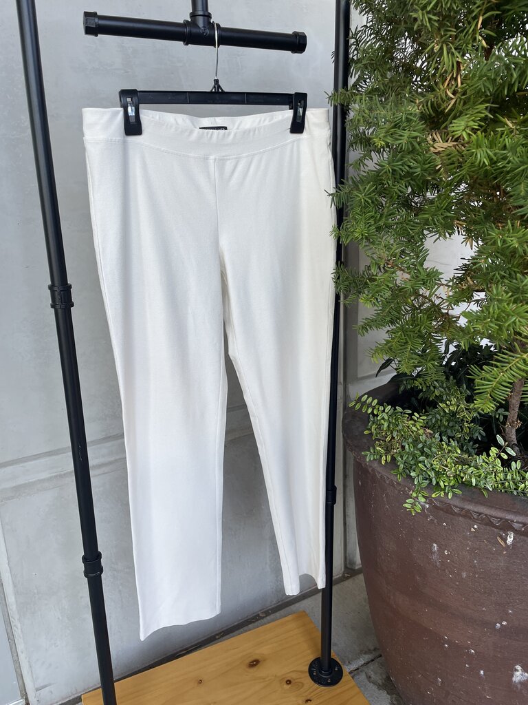 Lightweight Viscose Blend Crepe Pull-On Pants