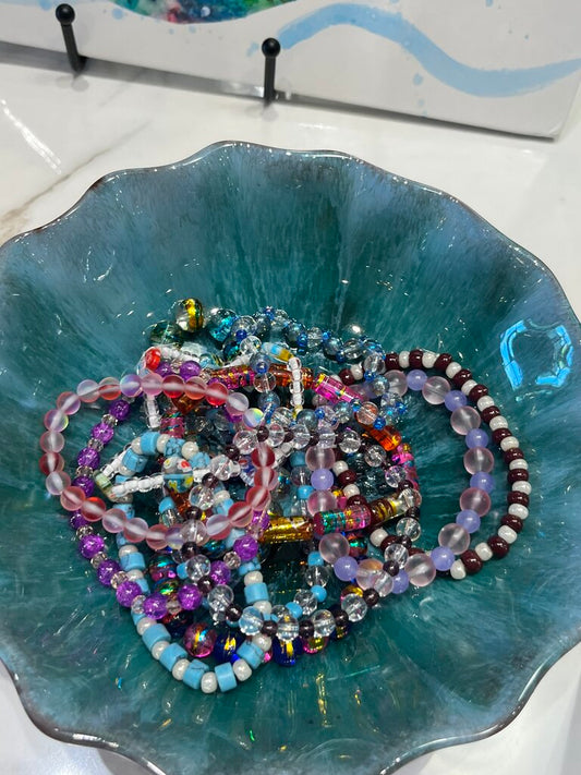 Handmade Glass Beaded Bracelet