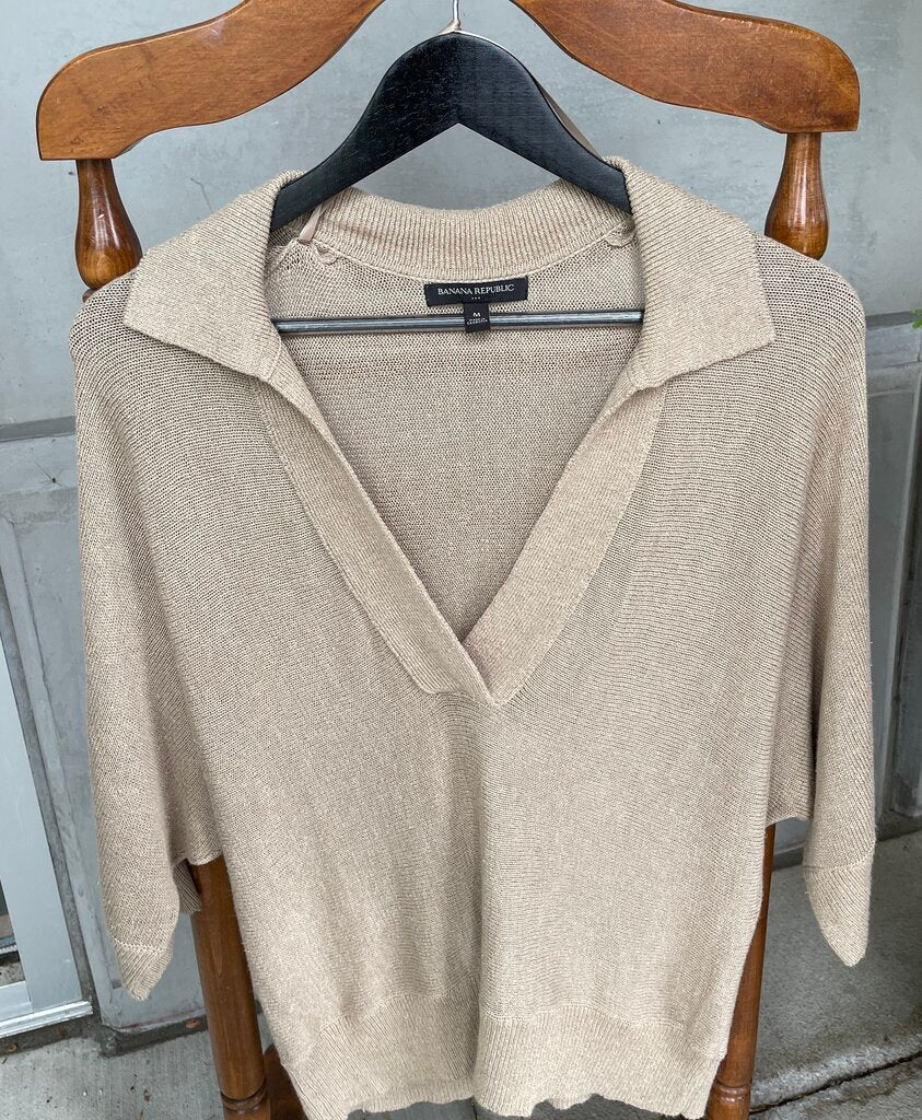 V-Neck, Short Dolman Sleeve Pull Over