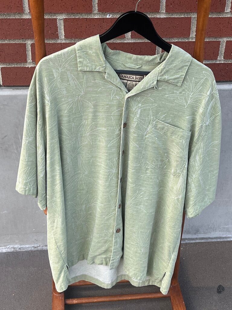 Silk Hawiian Style Print, Short Sleeve Shirt