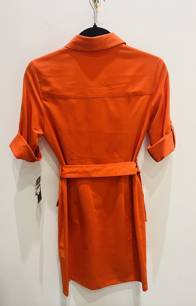 (4) NWT 3/4 Length Roll-Tab Sleeve Zip Front, 4 Pocket Belted Utility Shirt Dress