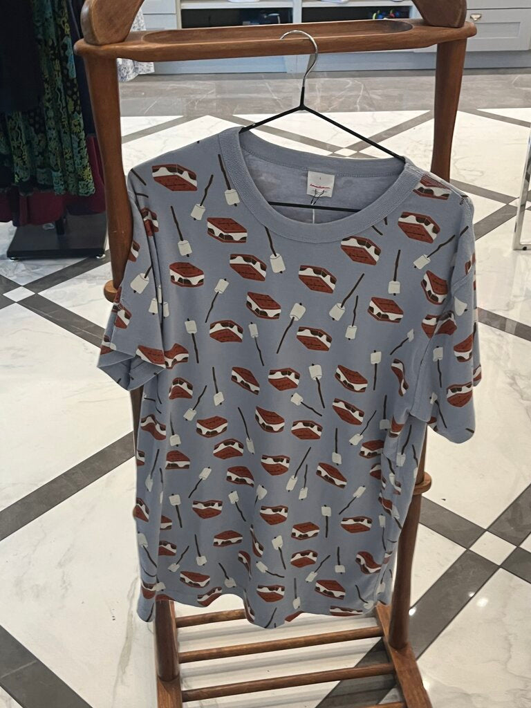 (L) S'mores Patterned Pajama Set